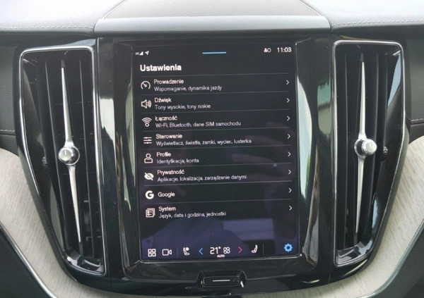 Volvo XC 60 cena 209900 przebieg: 53909, rok produkcji 2022 z Bardo małe 596
